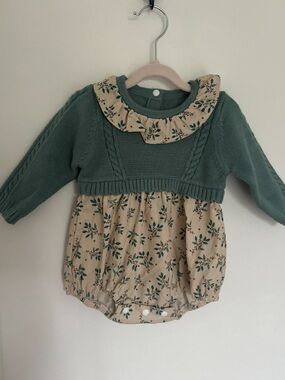 Long Sleeve Knit Romper Size 6-9M